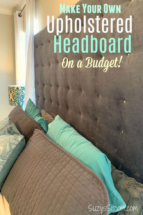 Learn how to make a fabric headboard for an elegant, elevated style to your bedroom design. Plus this beautiful, tufted DIY headboard is budget friendly! The instructions for this king sized upholstered headboard can easily be converted to a twin, queen, or any size bed. #bedroomdecor #diydecor #kenarry Diy King Size Headboard, King Size Upholstered Headboard, Diy Fabric Headboard, Make A Headboard, Do It Yourself Decoration, Headboard Projects, Diy Headboard Upholstered, Tufted Upholstered Headboard, King Size Headboard