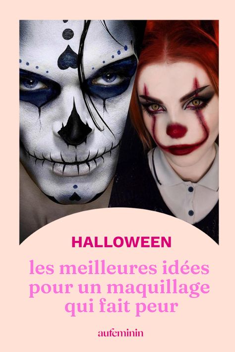 Le 31 octobre approche à grands pas et il est déjà temps de réfléchir à des idées de transformation effrayante grâce à un make-up de fête pour Halloween. Zombie, sorcier ou sorcière, squelette, citrouille, fantôme, démon, vampire, monstres en tout genre… On vous présente une sélection de maquillages qui font vraiment peur pour homme et femme. Âmes sensibles, vous allez tressaillir ! #maquillagehalloweenquifaitpeur #maquillagehalloweenfacile #maquillagehalloweensimple #maquillagehalloweenhorreur Spooky Halloween Makeup, Halloween Maquillage, Maquillage Halloween Simple, Spooky Makeup, Dramatic Eyeliner, Paint Face, Pumpkin Queen, Halloween Makeup Ideas, Halloween Zombie