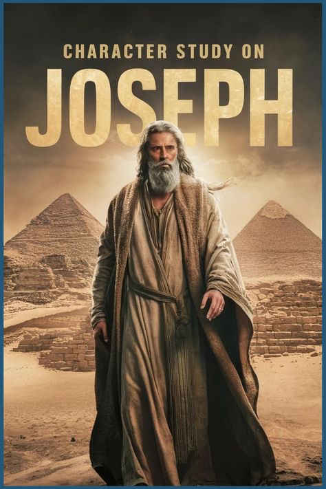 Joseph character study with pyramids in the background. Joseph In Bible, Joseph Bible, Bible Character Study, Joseph In Egypt, Bible Study Videos, Study Videos, Story Of Joseph, God's Plans, Divine Providence