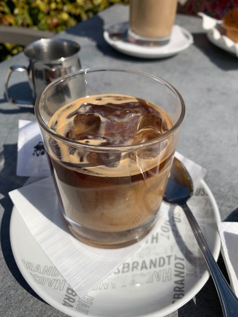 Cappuccino iced coffee latte Italy Florence Rome Venice travel inspo brunch Iced Coffee, Alcoholic Drinks, Greece, Italy, Coffee