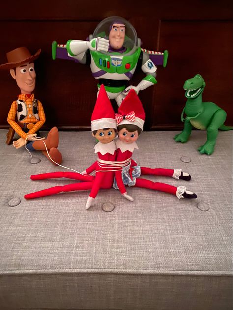 Toy Story Elf On The Shelf Ideas, Elf On The Shelf Ideas Toy Story, Toy Story Elf On The Shelf, Roblox Elf On The Shelf, Elf On The Shelf Toy Story, Two Elf On The Shelf Ideas For Kids, Elf On The Shelf Ideas With 2 Elves, Elf On The Shelf 2022 Ideas, Elf On The Shelf Classroom Ideas