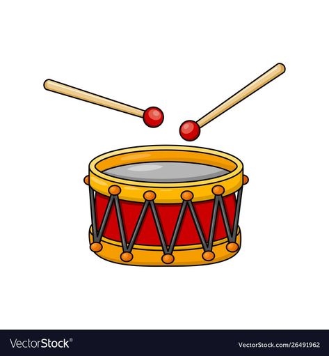 Drum Clipart, Drums Cartoon, Drums Pictures, Drums For Kids, Animated Pictures, Food Cartoon, Symbol Design, Music Themed, Cartoon Icons