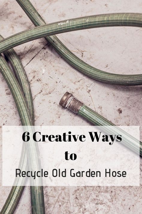 Before throwing away an old leaky garden hose, recycle it. Try these six creative and useful ways to reuse your garden hose. #gardeningchannel #diygardenprojects #diygarden #gardenhose Recycled Garden Hose, Old Garden Tools, Dream Garden Backyards, Homemade Garden Decorations, Modern Water Feature, Front Lawn Landscaping, Garden Watering System, Old Garden, Upcycle Garden