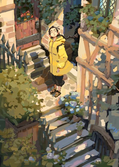 ArtStation - First Day At The Workshop, Justine Thibault Vis Dev, Bel Art, Art Mignon, Environment Art, Arte Inspo, Art Et Illustration, 판타지 아트, Environment Concept Art, Environmental Art