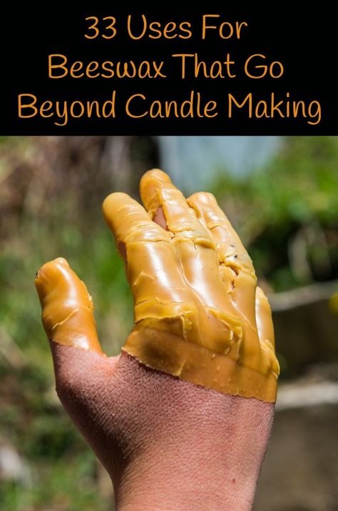 You're probably familiar with using beeswax to make candles, but it can be used in so many more ways than that! Products Made From Bees, Honey Bee Wax Uses, Things To Do With Beeswax Pellets, Beeswax Products Diy, Bees Wax Recipes, Bees Wax Crafts, Bees Wax Candles Ideas, Bees Wax Melts Diy, How To Make Beeswax Candles