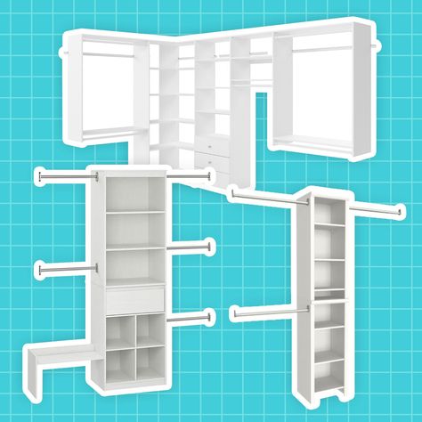 Best Closet Systems, Adjustable Closet System, Closet Organizer Kits, Standing Closet, Smart Closet, Best Closet Organization, Closet Kits, Closet Hacks Organizing, Closet Rods