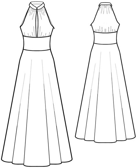 23+ Excellent Picture of Halter Neck Sewing Pattern Halter Neck Sewing Pattern Dres With Stand Collar Sewing Pattern 5583 Made To Measure  #TrendySewingPatterns Neck Sewing Pattern, High Neck Halter Dress, Neck Halter Dress, Куклы American Girl, Trendy Sewing Patterns, Fashion Drawing Sketches, Clothing Sketches, High Neck Halter, Dress Design Drawing