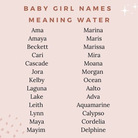 Ocean Baby Names, Strong Girl Names, Feminine Names, Girl Names With Meaning, Unique Girl Names, Best Character Names, Fantasy Names