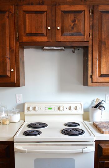 Replacing A Hanging Microwave With A Range Hood | Young House Love Microwave Above Stove, Above Range Microwave, Over The Stove Microwave, Over Range Microwave, Hanging Microwave, Replacing Cabinets, Microwave Range Hood, Microwave Cabinet, Hood Vent