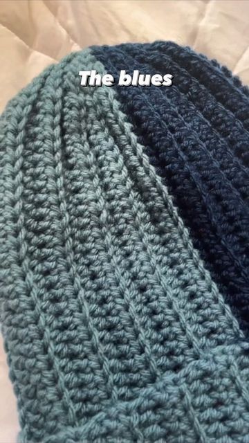 Two Toned Hair, Blue Beanie, Greenish Blue, Handmade Hat, Crochet Beanie, Handmade Fashion, Custom Hats, Knitted Hats, Link In Bio