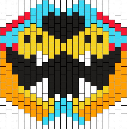 Kandi X Base, Kandi Patterns Tutorials, Kandi Stitches, Kandi Mask Patterns Numbered, Kandi Mask Tutorial, Fnaf Beads Pattern, Sally Face Kandi, Kandi Ideas Pattern, Kandi Bracelets Tutorial