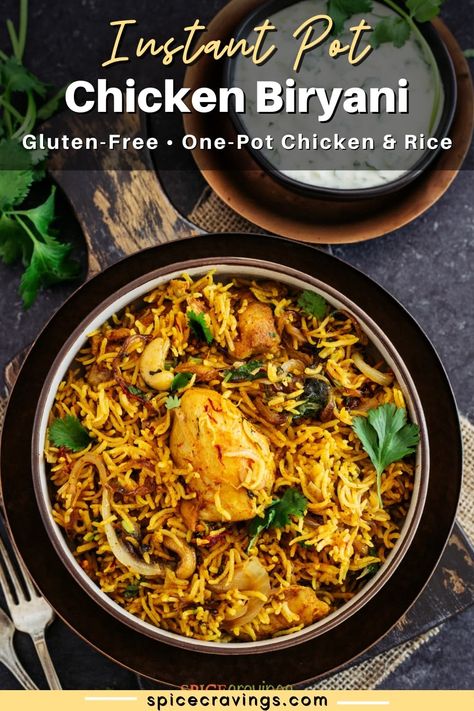 Indian Chicken Biryani, Savory Casserole, Instant Pot Indian, Indian Chicken Dishes, Biryani Rice, Chicken Biryani Recipe, Potato Rice, Pressure Cooker Chicken, Tasty Drinks