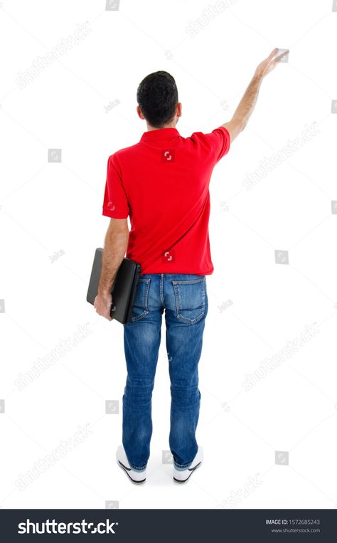 Guy Standing Back View, Animal Logo Inspiration, Animal Logos, Red Guy, Logos Inspiration, Man Standing, Back View, Animal Logo, Red Shirt