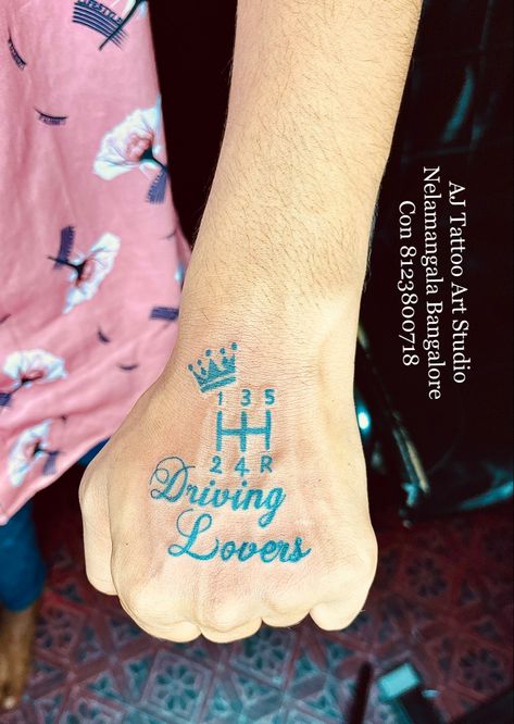 Driving Lover Tattoo, Aj Tattoo, Gujarati Photo, Butterfly Tattoos Images, Gear Tattoo, Lover Tattoo, Cool Wrist Tattoos, Snake Drawing, Tattoos For Lovers