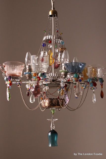 Tea Cup Chandelier, Decor Ikea, Diy Chandelier, Deco Luminaire, Diy Lighting, 인테리어 디자인, Lampshades, Wind Chimes, Chandelier Lighting