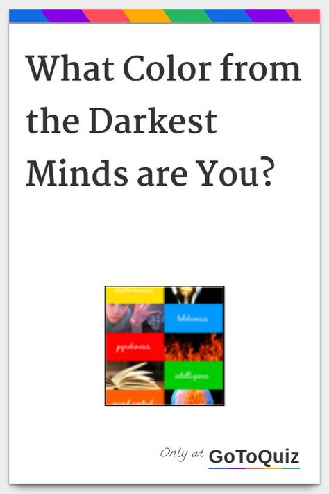 "What Color from the Darkest Minds are You?" My result: Blue Zu Darkest Minds, The Darkest Minds Aesthetic, The Darkest Minds Movie Poster, Darkest Minds Book, Darkest Minds, The Darkest Minds Book, The Darkest Minds Quotes, The Darkest Minds Movie, Mind Test