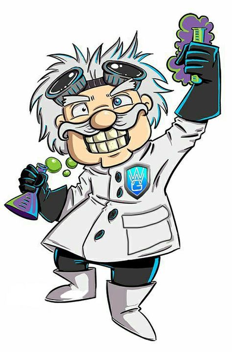 Scientist Drawing, Evil Cartoon Characters, Scientist Cartoon, Crazy Clown, Crazy Scientist, Science Cartoons, Plant Clipart, Computer Icons, Venus Flytrap