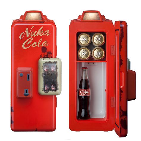 Fallout Nuka Cola Machine Mini Refrigerator Fallout 4 Funny, Fallout Theme, Nuka Cola Quantum, Fallout Nuka Cola, Fallout Props, Fallout Concept Art, Nuka Cola, Mini Refrigerator, Fallout Game