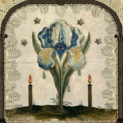 Andrea Zanatelli, S Embroidery, Blue Iris, Arte Inspo, Medieval Art, Art Textile, Sacred Art, Embroidery Inspiration, Embroidery And Stitching