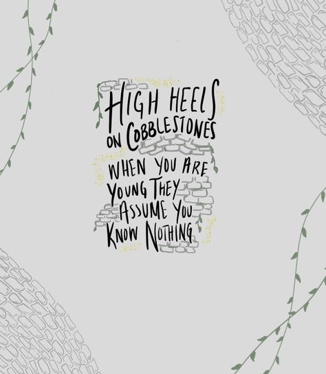 High Heels On Cobblestone, The Alcott Taylor Swift Lyrics, When You Are Young They Assume, Taylor Swift Lyric Art, Folklore Lyrics, Quotes Painting, Taylor Swift Art, Widget Quotes, Swift Quotes