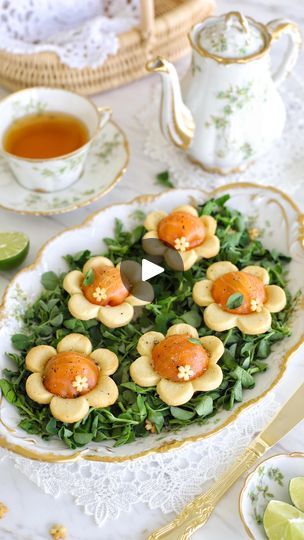 Flower Tartlets, Mango Blossom, Iced Water, Easter Desserts Recipes, Lime Salt, Tart Shells, Agar Agar, Base 10, Easter Dessert