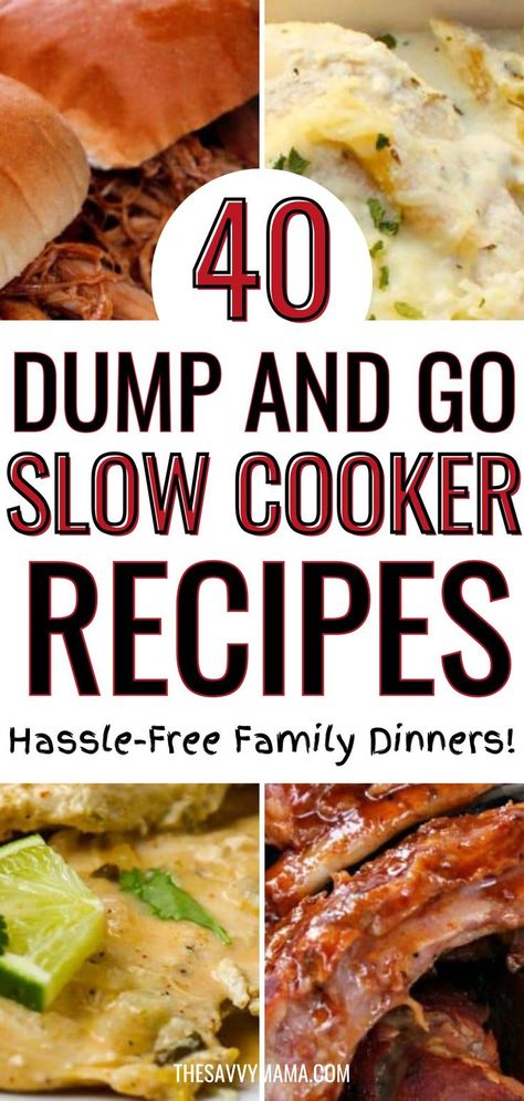 I can't rave enough about these 40 dump and go slow cooker recipes! They're the epitome of hassle-free cooking. Whether you're in the mood for chicken, ground beef, or any type of meat, these recipes make meal prep a breeze. Just dump the ingredients in your crockpot and let it do the work for you. They're perfect as freezer meals too—prep ahead and have dinner ready with no fuss. These easy, kid-friendly meals have made dinnertime stress-free and delicious. You have to try them! Slow Cooker Dump Meals, Slow Cooker Dump, Crockpot Dump Recipes, Best Pot Roast, Simple Family Meals, Slow Cooker Freezer Meals, Easy Crockpot Dinners, Best Crockpot Recipes, Dump Meals