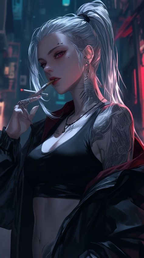 Female Mafia Art, Power Fanart, Rogue Character, Anime Knight, Wallpaper Pfp, Cyberpunk Female, Artistic Wallpaper, Cyberpunk Girl, Great Movies To Watch