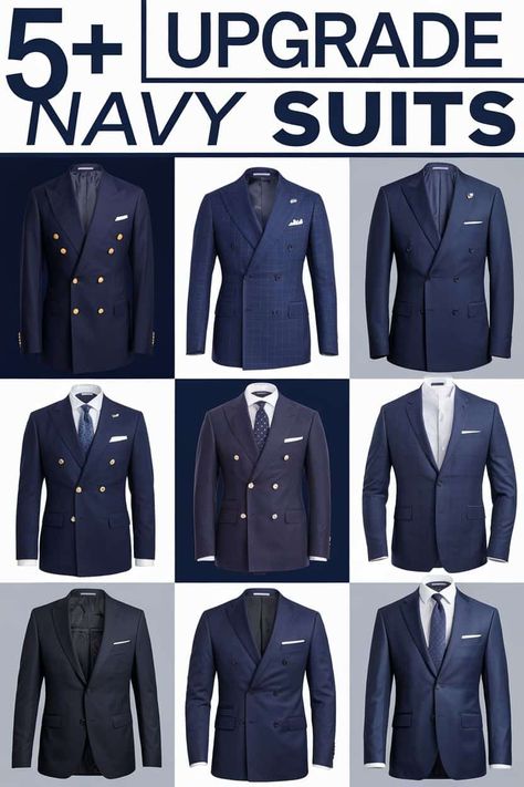 Elevate your navy suit style with unique accessories and creative fits for every occasion. Add a pop of color with a vibrant tie or pocket square. Experiment with fabrics for texture and comfort. Tailoring makes a big difference in fit. Don’t forget stylish shoes to complete your outfit with confidence! https://fabricerie.com/upgrade-your-navy-suit-game Dark Navy Blue Suit Men, Blazer Ideas For Men, Navy Suit Outfit Men, Navy Suit Style, Dark Navy Blue Suit, Navy Blue Suit Men, Navy Suits, Dark Blue Blazer, Blue Suit Men