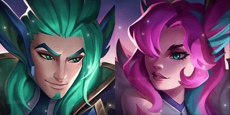 star guardian xayah rakan animated icons 🩷 (by @lxstnayra) Star Guardian Splash Art, Rakan And Xayah, Star Guardian Xayah, Lil Xan, Xayah And Rakan, Star Guardian, Match Icons, Animated Icons, Matching Icons