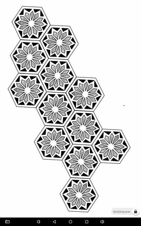 Geometric Hexagon Tattoo, Geometric Tattoo Filler, 108 Tattoo, Geometric Tattoo Stencil, Geometric Tattoo Sleeve Designs, Hexagon Tattoo, Geometric Tattoo Pattern, Knee Tattoos, Flower Of Life Pattern