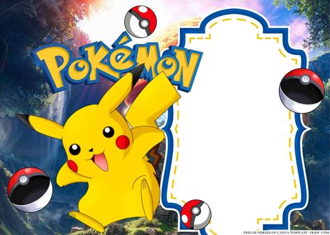 FREE Editable Pokemon Birthday Invitations Check more at https://www.fridf.com/free-editable-pokemon-birthday-invitations-3/ Pokemon Birthday Invitations, Pokemon Birthday, Birthday Invitations, Pokemon, Birthday, Canvas, Pokémon