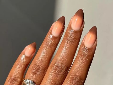 29 Ombré Nail Ideas For Summer, From Frenchies to Shimmers Ombre Nail Almond Shape, Dark Ombré Nails, Ombre Nails On Black Women, Ombre Burgundy Nails, Ombre Nails Black Women, Beige Ombre Nails Almond, Ombre Neutral Nails Almond, Ombre French Tip Nails, Ombre French Tips