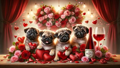 Celebrate Valentine's Day with our Pug Valentines guide! Discover adorable gift ideas, creative cards, and festive fun for both pug lovers and their cuddly companions. Perfect for making this Valentine's Day paws-itively unforgettable. Gift Ideas Creative, Pug Valentine, Happy Valentines Day Funny, Valentine Notes, Valentine Shirts, Valentines Blanket, Valentine Picture, Valentine Theme, Valentines Ideas