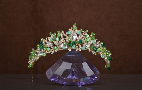 "Tiara,Blue Tiara,Emerald Tiara,Red Tiara,Color Tiara,Bridal Tiara,Crystal Crown,Crystal,Wedding tiara,Crown,Royal Tiara, Green tiara, Agvamarine tiara,Purple tiara. The height (in the highest part of the diadem) is - 2.17\" (5.5 cm). Length of the decorative part - 10.24\"(26cm)." Purple Tiara, Green Tiara, Red Tiara, Emerald Tiara, Tiara Blue, Blue Tiara, Quinceanera Tiaras, Swarovski Tiara, Princesa Tiana