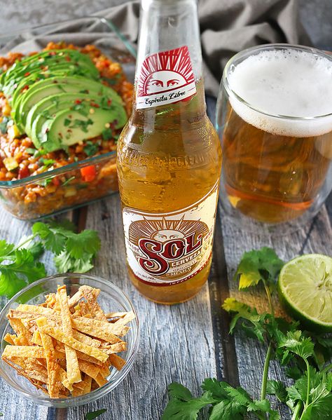 Sol Beer, Italian Risotto, Veggie Enchiladas, Mexican Enchiladas, Mexican Beer, Risotto Recipe, Beer Ad, Beer Time, Food Photography Inspiration