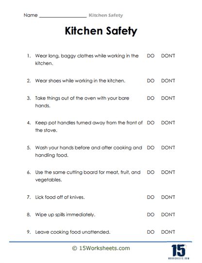 Food Hygiene Worksheets, Group Cooking Class Ideas, Kitchen Safety Activities, Kitchen Printables Free, Culinary Lessons, Holiday Science, Math Addition Worksheets, Cooking For A Group, Culinary Classes