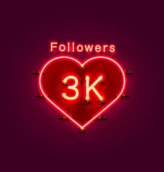 3k Followers Thanks Instagram, Neon Vector, Neon Sign, Premium Vector, Vector Images, Neon Signs, Neon, Thank You, Signs