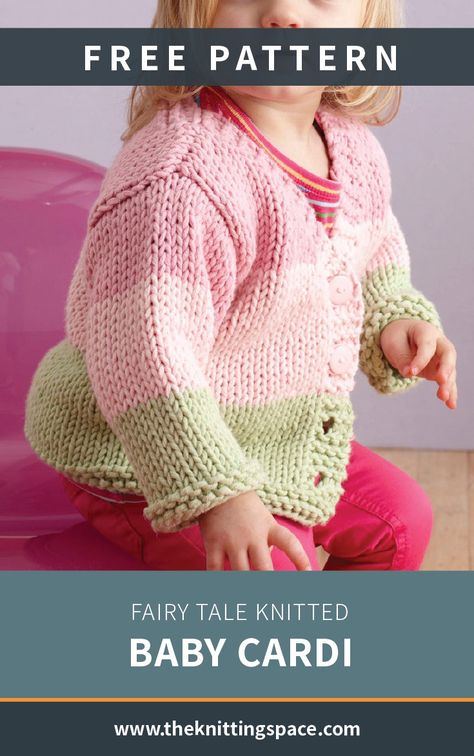 Pretty Fairy, Baby Cardigan Knitting Pattern Free, Kids Knitting Patterns, Baby Cardigan Pattern, Knit Cardigan Pattern, Baby Sweater Patterns, Baby Sweater Knitting Pattern, Chunky Knitting Patterns