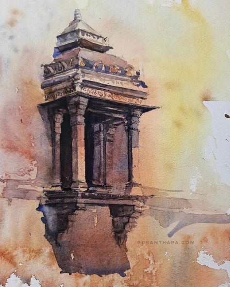 Water Cake, Prayer Altar, Watercolor Painting Easy, Architecture Paintings, Historical Sculptures, Rajasthani Painting, Father Art, Watercolor Paintings Of Animals, Ancient Indian Architecture