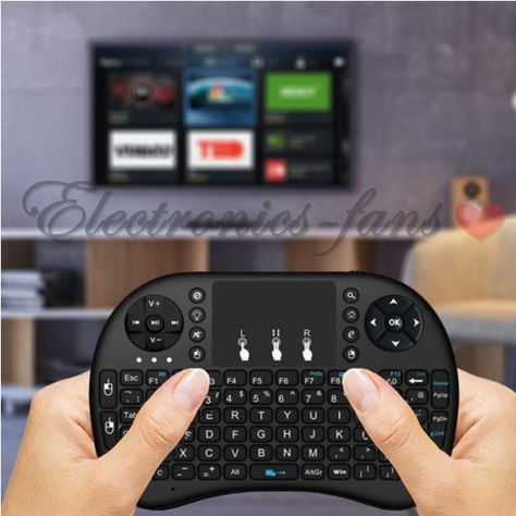 Flaky Smart Tv Tiny House #tv Keyboard Gift, Keyboard With Touchpad, Mini Keyboard, Innovative Gadget, Google Tv, Control Key, Wireless Keyboard, Usb Adapter, Tv Box