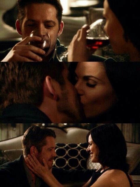 Robin Hood and Regina Mills ♡ #ouat #outlawqueen Regina Mills And Robin Hood, Ouat Outlawqueen, Regina And Robin, Ouat Regina, Robin And Regina, Romantic Kiss Gif, Lana Parilla, Once Up A Time, Romantic Kiss