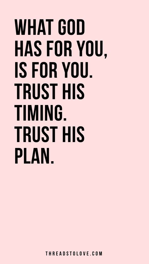 What God has for me is for me! Everything in His divine timing! Trust His Plan, Trust His Timing, Ayat Alkitab, Motiverende Quotes, Bible Verses Quotes Inspirational, Scripture Quotes, Verse Quotes, Bible Inspiration, Bible Verses Quotes