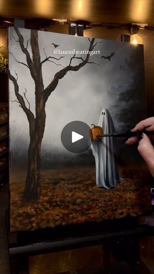 23K views · 3.6K reactions | Old but gold! Prints in my shop 👻🖤

 #halloween #spookyseason #spookyseason👻 #halloweendecor #acrylicpaints #acrylicpainting #acrylicpainter #acrylicartist #acrylicart #laurasbeatingart #artist #painting #artwork #garytheghost #ghost #ghostpainting #gothicdecor #gothichomedecor #gothichome #spookyart #art #ghosts | Amanda Laura Smith | moon blues · Halloween Waltz Old But Gold, Acrylic Artists, Gothic Decor, Gothic Home Decor, Gothic House, Waltz, Artist Painting, Acrylic Art, Painting Ideas