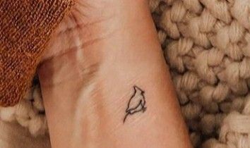 Little Cardinal Tattoo, Dainty Cardinal Tattoo Memorial, Cardinal Memorial Tattoo, Simple Line Cardinal Tattoo, Minimal Cardinal Tattoo, Simplistic Cardinal Tattoo, Simple Cardinal Tattoo, Minimalist Cardinal Tattoo, Small Cardinal Tattoos For Women