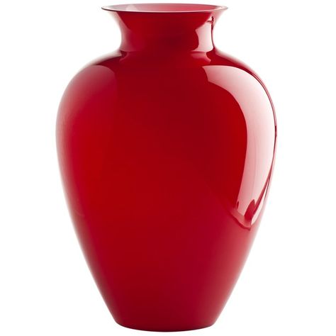 Labuan Glass Vase In Red By Venini Pretty Vase, Red Things, Earth Materials, Red Vase, Small Glass Vases, Red Vases, Drinking Cups, Types Of Colours, Flower Lamp