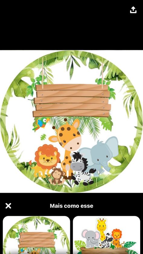 Jungle Cartoon, Jungle Theme Birthday, Jungle Birthday, Baby Shawer, Jungle Theme, Wild Ones, Wall Deco, Flamingo, Baby Shower