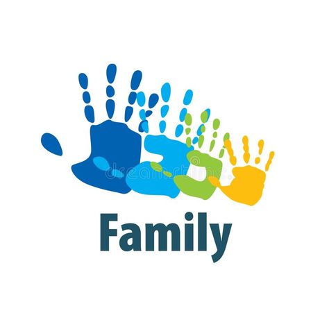 Family Logo Icons, Family Logo Ideas, Family Logo Design, Hands Vector Illustration, Family Hands, Logo Family, Hands Vector, Family Icon, Family Logo