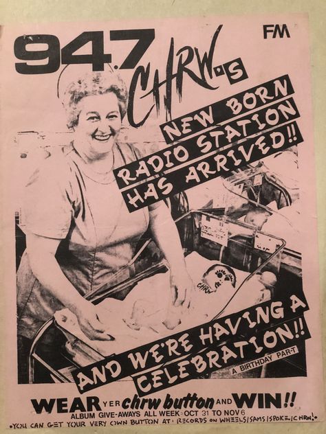 Fanshawe college CHRW new radio station College Radio Station, Radio Show Flyer, College Radio Station Aesthetic, Radio Station Aesthetic, Radio Show Poster, Music Zine, Radio Poster, Fanshawe College, College Radio