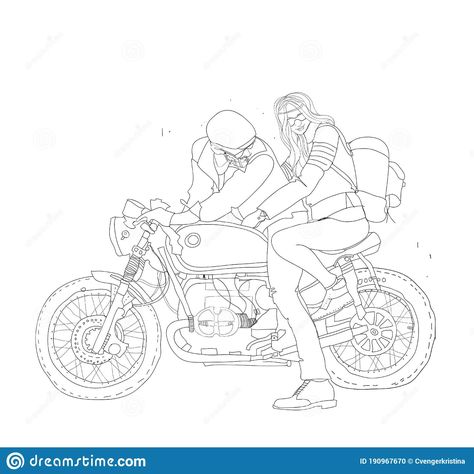 Couple On Bike Drawing, Drawing Of A Couple, Romance Illustration, Minimalist Bike, Minimalist Concept, Fancy Sprinkles, Bike Drawing, Bike Illustration, Couple Sketch