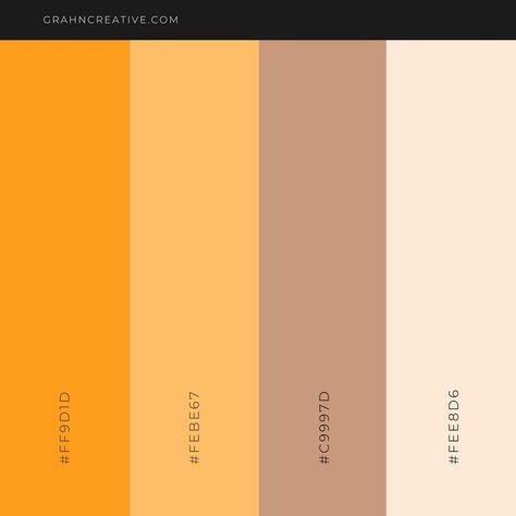 four colours laid vertically. colour palette inspiration. sunshine yellow, honey, beige, tan Colour Palette Inspiration, Ux User Experience, Web Development Projects, Creative Website Design, Palette Inspiration, Digital Footprint, Warm Colour Palette, Web Design Projects, Digital Marketing Business